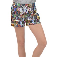 Comic Book Images Women s Velour Lounge Shorts by Sudhe