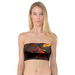 Dragon Legend Art Fire Digital Fantasy Bandeau Top by Sudhe