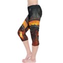 Dragon Legend Art Fire Digital Fantasy Capri Leggings  View3