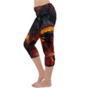 Dragon Legend Art Fire Digital Fantasy Capri Yoga Leggings View2