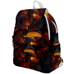 Dragon Legend Art Fire Digital Fantasy Top Flap Backpack