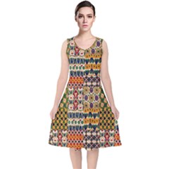 Ml 130 V-neck Midi Sleeveless Dress  by ArtworkByPatrick