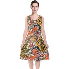 Ml 130 3 V-neck Midi Sleeveless Dress  by ArtworkByPatrick