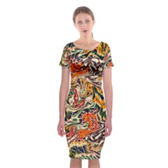 Ml 130 3 Classic Short Sleeve Midi Dress by ArtworkByPatrick