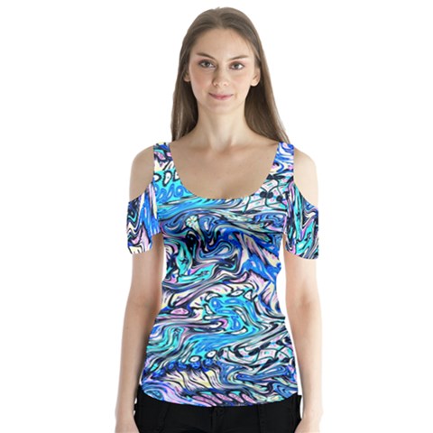 Ml 130 4 Butterfly Sleeve Cutout Tee  by ArtworkByPatrick