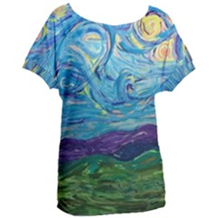 A Very Very Starry Night Women s Oversized Tee by arwwearableart