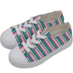 Candy Stripes 1 Kids  Low Top Canvas Sneakers by retrotoomoderndesigns