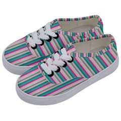 Candy Stripes 1 Kids  Classic Low Top Sneakers by retrotoomoderndesigns