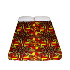 Red Yellow 1 Fitted Sheet (full/ Double Size) by ArtworkByPatrick