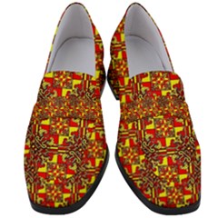 Red Yellow 1 Women s Chunky Heel Loafers