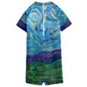 A Very Very Starry Night Kids  Boyleg Half Suit Swimwear View2