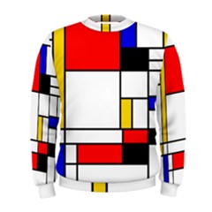 Bauhouse Mondrian Style Men s Sweatshirt