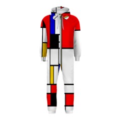 Bauhouse Mondrian Style Hooded Jumpsuit (kids) by lucia