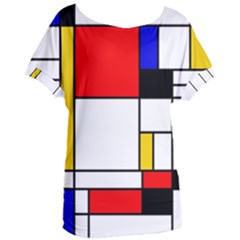 Bauhouse Mondrian Style Women s Oversized Tee by lucia