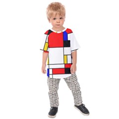 Bauhouse Mondrian Style Kids  Raglan Tee