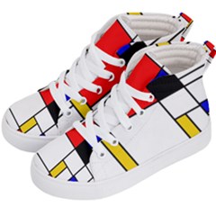 Bauhouse Mondrian Style Kids  Hi-top Skate Sneakers