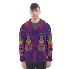 Boho Hamsa Mandala Hooded Windbreaker (men)