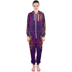 Boho Hamsa Mandala Hooded Jumpsuit (ladies)  by lucia