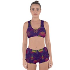 Boho Hamsa Mandala Racerback Boyleg Bikini Set