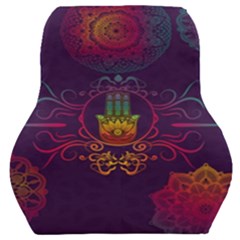 Boho Hamsa Mandala Car Seat Back Cushion  by lucia