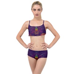 Boho Hamsa Mandala Layered Top Bikini Set by lucia