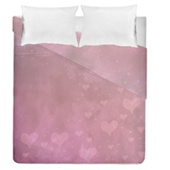 Lovely Hearts Duvet Cover Double Side (queen Size) by lucia