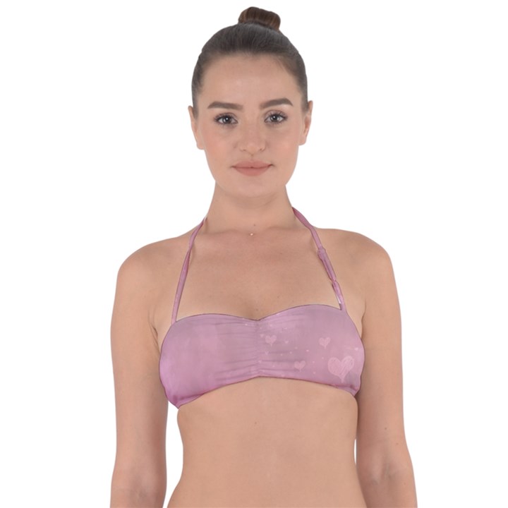 Lovely Hearts Halter Bandeau Bikini Top