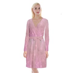 Lovely Hearts Long Sleeve Velvet Front Wrap Dress by lucia