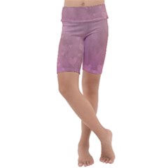 Lovely Hearts Kids  Lightweight Velour Cropped Yoga Leggings by lucia