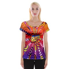 Boho Hippie Bus Cap Sleeve Top by lucia