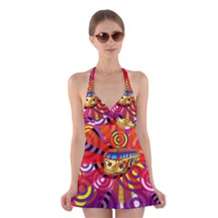 Boho Hippie Bus Halter Dress Swimsuit 