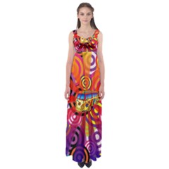 Boho Hippie Bus Empire Waist Maxi Dress by lucia