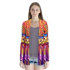 Boho Hippie Bus Drape Collar Cardigan by lucia