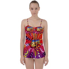 Boho Hippie Bus Babydoll Tankini Set