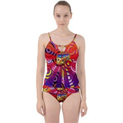 Boho Hippie Bus Cut Out Top Tankini Set by lucia