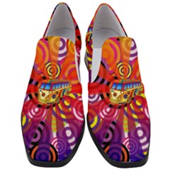 Boho Hippie Bus Slip On Heel Loafers