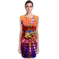 Boho Hippie Bus Classic Sleeveless Midi Dress by lucia