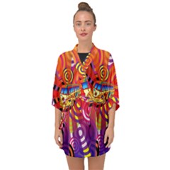 Boho Hippie Bus Half Sleeve Chiffon Kimono by lucia