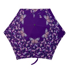 Purple Spring Butterfly Mini Folding Umbrellas