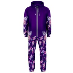 Purple Spring Butterfly Hooded Jumpsuit (men) 