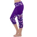 Purple Spring Butterfly Capri Yoga Leggings View2