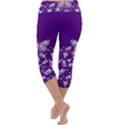 Purple Spring Butterfly Capri Yoga Leggings View4