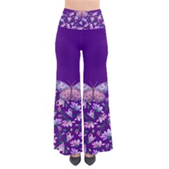 Purple Spring Butterfly So Vintage Palazzo Pants by lucia