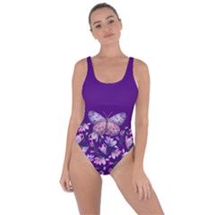 Purple Spring Butterfly Bring Sexy Back Swimsuit by lucia