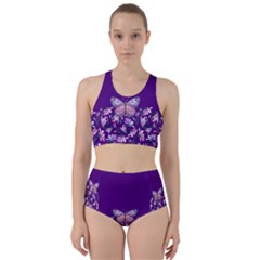 Purple Spring Butterfly Racer Back Bikini Set by lucia