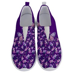 Purple Spring Butterfly No Lace Lightweight Shoes