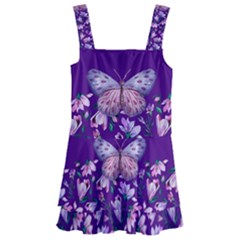 Purple Spring Butterfly Kids  Layered Skirt Swimsuit by lucia