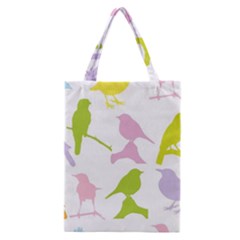 Bird Watching - Colorful Pastel Classic Tote Bag by WensdaiAmbrose