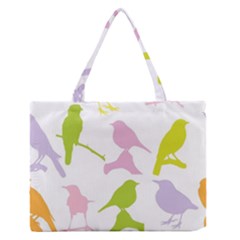 Bird Watching - Colorful Pastel Zipper Medium Tote Bag by WensdaiAmbrose