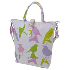 Bird Watching - Colorful Pastel Buckle Top Tote Bag by WensdaiAmbrose